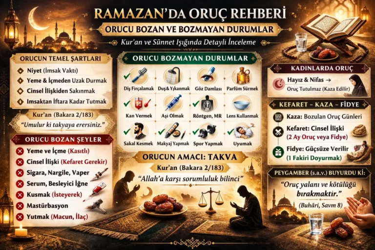 Ramazan’da Oruç Rehberi: Orucu Bozan ve Bozmayan Durumlar